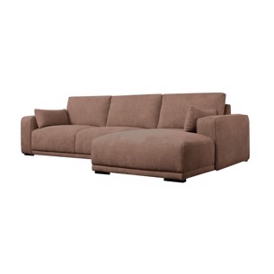 California chaiselong sofa højre vendt - kobberbrun stof